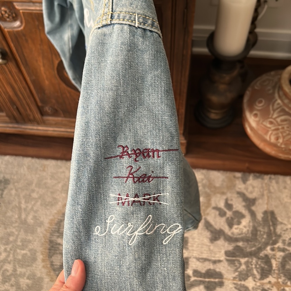Beach Surf Club Distressed Denim Jacket - Picture 5 of 10